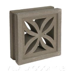 "Ibiza" Natural Gray Floral Breeze Blocks, by Villa Lagoon Tile.