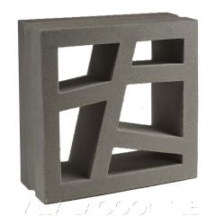 "Kyushu" Natural Gray Geometric Breeze Blocks, by Villa Lagoon Tile.