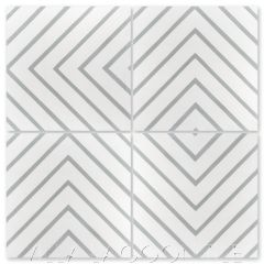 "Labyrinth Misty Gray" Modern Geometric Cement Tile, from Villa Lagoon Tile.