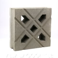 "Lanai" Natural Gray Geometric Breeze Blocks, by Villa Lagoon Tile.