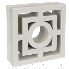 "Large Cayman" Natural White Geometric Breeze Blocks, by Villa Lagoon Tile.