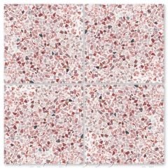 Large "Cheeky" Terrazzo Cement Tile, with Pink Marble chips, from Villa Lagoon Tile.