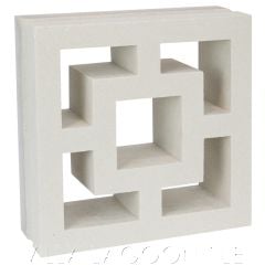 "Large Tonga" Natural White Geometric Breeze Blocks, by Villa Lagoon Tile.