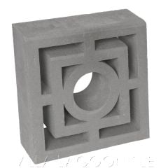 "Large Cayman" Natural Gray Geometric Breeze Blocks, by Villa Lagoon Tile.