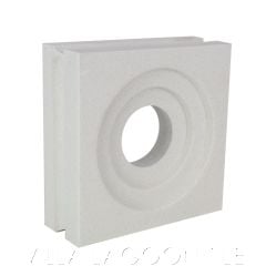 "Luzon" Natural White Geometric Breeze Blocks, by Villa Lagoon Tile.