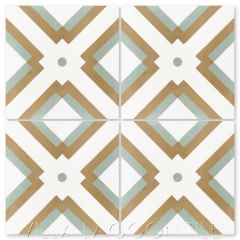 "Manhattan Bronze" Modern Geometric Cement Tile, by Villa Lagoon Tile.