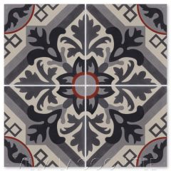 "Nuevo Castillo Newton" Traditional Floral Cement Tile, from Villa Lagoon Tile.