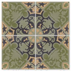 "Rumba Fresco" Cuban Floral Cement Tile, from Villa Lagoon Tile.