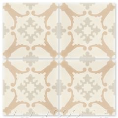 "San Antonio Tumbleweed" Traditional Floral Cement Tile, from Villa Lagoon Tile.