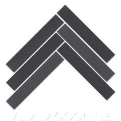 Solid Rectangle Cement Tile in Black, from Villa Lagoon Tile.