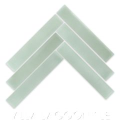 Solid Rectangle Cement Tile in Pale Jade, from Villa Lagoon Tile.