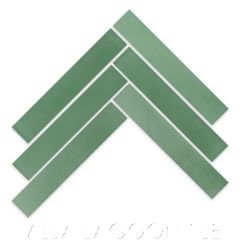 Solid Rectangle Cement Tile in Peridot, from Villa Lagoon Tile.