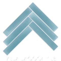 Solid Rectangle Cement Tile in Stone Blue, from Villa Lagoon Tile.