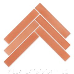 Solid Rectangle Cement Tile in Terracotta, from Villa Lagoon Tile.