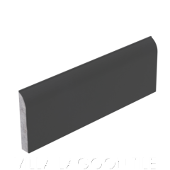 Bullnose Cement Tile in Black (SB-2000), by Villa Lagoon Tile.