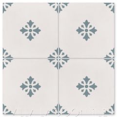 "Normandie Brume" French floral cement tile field from Villa Lagoon Tile by Christina Salway.