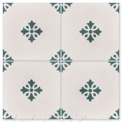 "Normandie Forêt" French floral cement tile field from Villa Lagoon Tile by Christina Salway.
