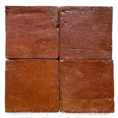 6" Square Lacquered Tuscany Terracotta Tile from Villa Lagoon Tile.