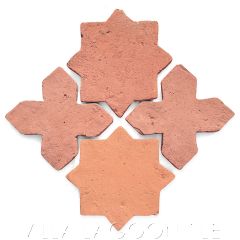 6" Star and Cross Sedona Terracotta Tile from Villa Lagoon Tile.