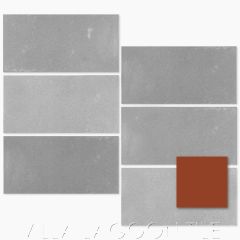 8"x4" Sandscape Tiles in Red, by Villa Lagoon Tile.
