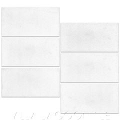 8"x4" Sandscape Tiles in Natural White, by Villa Lagoon Tile.