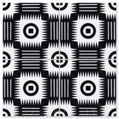 "African Check in Black and White" Modern Geometric Cement Tile by Cressida Bell, from Villa Lagoon Tile.