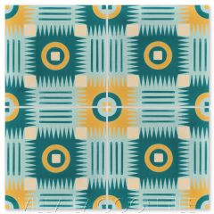"African Check in Pale Jade" Modern Geometric Cement Tile by Cressida Bell, from Villa Lagoon Tile.