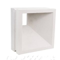 "Akutan" Geometric Breeze Blocks in Natural White, by Villa Lagoon Tile.
