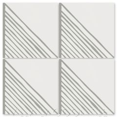 "Algiers Misty Gray" Modern Geometric Cement Tile, from Dekar Design and Villa Lagoon Tile.