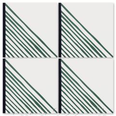 "Algiers Peridot" Modern Geometric Cement Tile, from Dekar Design and Villa Lagoon Tile.
