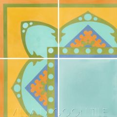 Amalena Sunset Border Edge Cuban Cement Tile, by Villa Lagoon Tile.