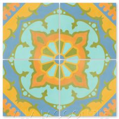 "Amalena Sunset" Cuban Cement Tile, by Villa Lagoon Tile.