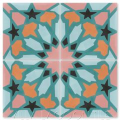 "Andalusia Orchid" Moroccan Cement Tile, from Villa Lagoon Tile.