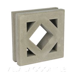 "Antilles" Natural Gray Geometric Breeze Blocks, by Villa Lagoon Tile.