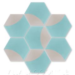 "Archie Hex Primero" Modern Geometric Cement Tile, from Villa Lagoon Tile.