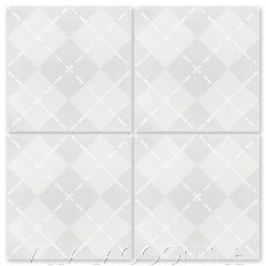 "Argyle Fog" Fabric-Style Cement Tile, by Villa Lagoon Tile.