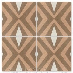 "Arturo Bronze Terrazzo" Modern Geometric Cement Tile by Neyland Design, from Villa Lagoon Tile.