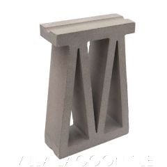 "Baratang" Geometric Breeze Blocks in Natural Gray, by Villa Lagoon Tile.