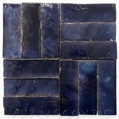 Thin Bejmat Glazed Zellige in Batik Blue (13mm)