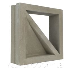 Large "Bermuda" Natural Gray Geometric Breeze Blocks, from Villa Lagoon Tile.