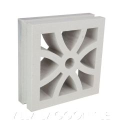 "Bora Bora" Natural White Geometric Breeze Blocks, by Villa Lagoon Tile.