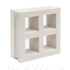 "Borneo" Natural White Geometric Breeze Blocks, by Villa Lagoon Tile.