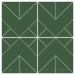 "Buen Punto Rainforest" Modern Geometric Cement Tile by Neyland Design, from Villa Lagoon Tile.