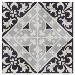 "Canterbury Three" Victorian Cement Tile, from Villa Lagoon Tile.