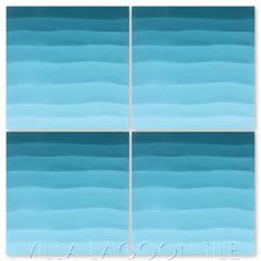 "Canyon Channel Blue Ombr&eacute;" Layered Ombr&eacute; Cement Tile, by Villa Lagoon Tile.