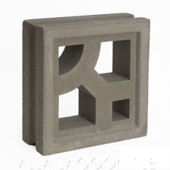 "Capri" Natural Gray Geometric Breeze Blocks, by Villa Lagoon Tile.