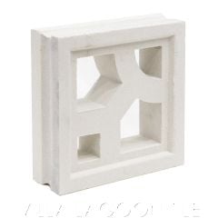 "Capri" Natural White Geometric Breeze Blocks, by Villa Lagoon Tile.