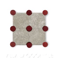 Château Etienne Zellige and Limestone Mosaic, curated by Christina Salway, from Villa Lagoon Tile.