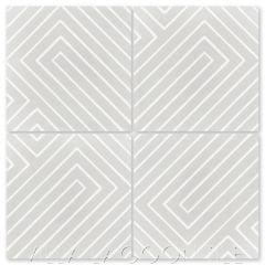 "Circuitry Dover" Modern Geometric Cement Tile by Neyland Design, from Villa Lagoon Tile.