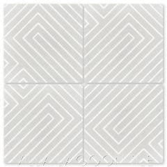 "Circuitry Dover" Modern Geometric Cement Tile by Neyland Design, from Villa Lagoon Tile.